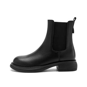 Женские полусапоги Chelsea Boots 4cm ZHR, Коричневый [С флисовой подкладкой]