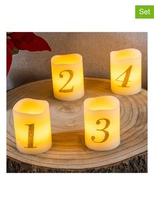 Profiline Набор из 4 светодиодных свечей кремового цвета - (В)6,5 x Ø 5 см