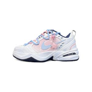 Nike Air Monarch 4 Противоскользящие и износостойкие увеличивающие рост низкие массивные кроссовки унисекс розовый голубой