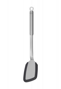 Лопатка с круглой ручкой, силикон, 35см RöSle, silber/ schwarz