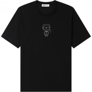 KARL LAGERFELD / Karl Lagerfeld Jeans Футболка мужская черная с круглым вырезом Moderate