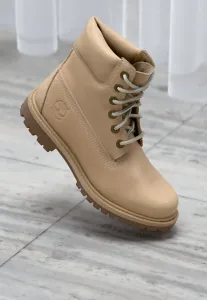 Премиальные ботинки на шнуровке высотой 6 дюймов, ботильоны на шнуровке Timberland, Medium Beige