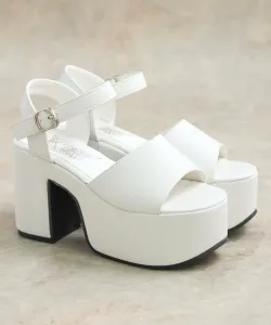 Сандалии на платформе 1686 Lovehunter, цвет White Pu