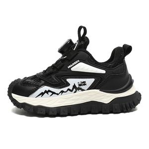 Кроссовки для бега для детей с низким верхом, противоскользящие, с амортизацией, устойчивые к истиранию и теплые. Mulinsen, черный