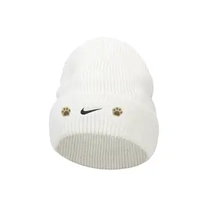 Nike Хлопковая полиэстеровая унисекс-бини белая, White