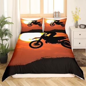 Erosebridal Комплект постельного белья с принтом мотоцикла и экстремального спорта, Colour 27