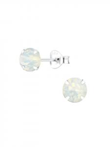 Alexander York Серьги-гвоздики с мягкими желтыми циркониями диаметром 6 мм в оправе из серебра 925 пробы, комплект из 2 штук