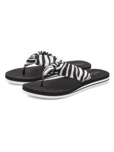 Сандалии LASCANA, черный/белый