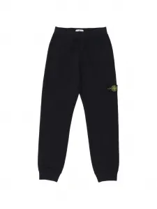Спортивные штаны с нашивками Stone Island Junior, черный