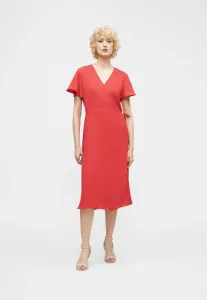 Платье-Миди с запахом vilovie s/s, повседневное платье noos Vila, Hibiscus