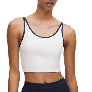 Майка-борцовка с круглым вырезом для женщин Lululemon, белый/синий