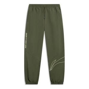 Штаны с графическим принтом, джоггеры, брюки Li-Ning, зеленый