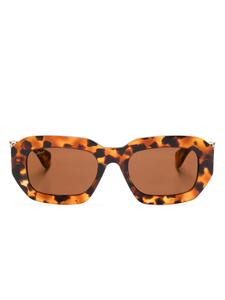 Cartier Eyewear солнцезащитные очки в квадратной оправе, коричневый