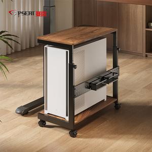 PSEAT Мобильная подставка для компьютера, многоуровневая стойка для принтера и хранения на столе (Walnut)