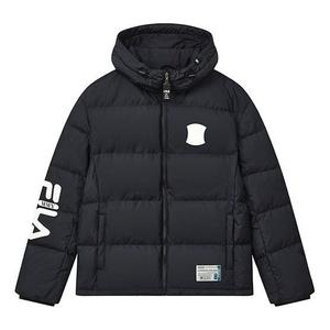 Куртка x mihara yasuhiro collaborative oversized hooded down jacket 'black white blue' Fila, черный