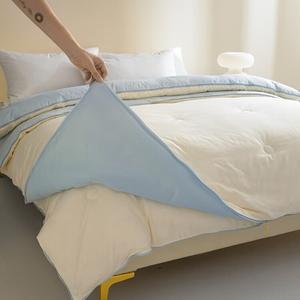 Fuanna Одеяло зимнее 200х230 см, наполнитель хлопок, двойной жаккард, молочно-голубой цвет, вес ~4 кг