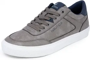 Мужская повседневная обувь Nautica, классические низкие лоферы на шнуровке, модные кроссовки - в стандартных и широких размерах, серый