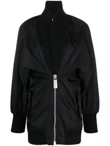 Платье мини с объемными рукавами OFF-WHITE, черный