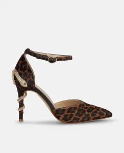 Женские туфли на каблуке с рисунком змеи и застежкой-пряжкой Alma en Pena, коричневый