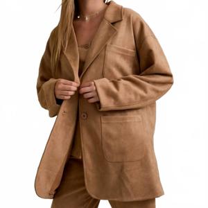 Блейзер свободного кроя цвета кэмел Le Lis, коричневый