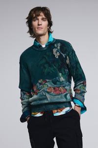 Свитер с текстурой "Натюрморт"