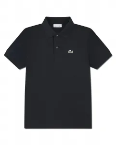 Натуральное поло из пике Petit для мальчика Lacoste, черный