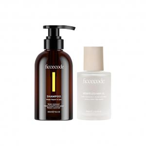 Шампунь с аминокислотами без силиконов и имбирем + эфирные масла для ухода за волосами контроль жирности 300мл*2+30мл FicceCode