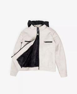 Куртка из искусственной кожи на подкладке для мальчиков с отстегивающимся капюшоном X RAY, коричневый/бежевый