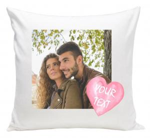 Персонализированный ФОТОПОДАРОК ​​с вашей фотографией (40 х 40 см) Фотоподушка с печатью вашей фотографии и текста На юбилей, день рождения, День святого Валентина (с наполнением) Фото с текстом [091] Ferocity