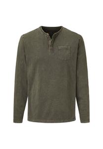 Рубашка Henley с длинными рукавами и пуговицами PADDOCK'S, цвет Forest Night