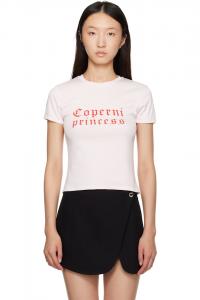 Coperni Розовая облегающая футболка «Принцесса Коперни»