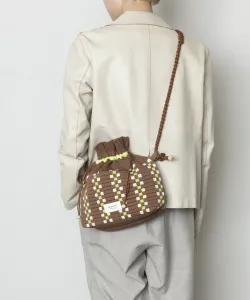 Пиксельная наплечная сумка Tricot, цвет 82Beige