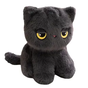 Handsome Плюшевая игрушка Extra Large Lucky Cat черный кот и серый кот уютная кукла плюшевая кукла высота 60см/90см/120см