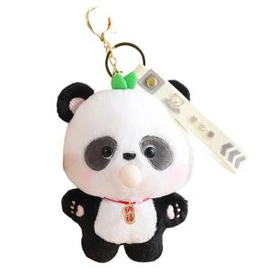 Очаровательная панда с пузырями, при нажатии появляются пузыри, милый брелок плюшевый кулон высота 14см Fox fairy