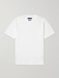 Футболка Titan Slim-Fit из хлопкового джерси с вышитым логотипом VILEBREQUIN, белый