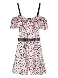 Комбинезон с леопардовым принтом Monnalisa, розовый