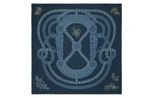 HERMES Шёлковый шарф, Blue