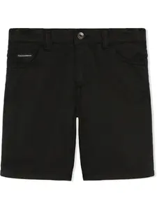 Шорты с нашивкой-логотипом Dolce & Gabbana Kids, черный