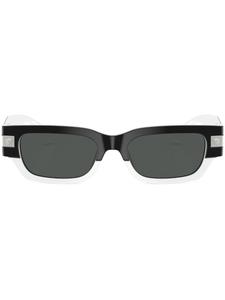 Versace Eyewear солнцезащитные очки в прямоугольной оправе, черный