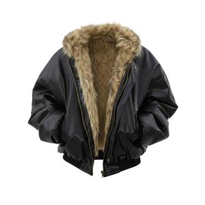 VanCamel Пуховик Unisex Black Hooded Thickened