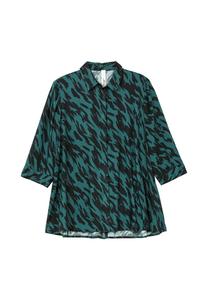 Принтованная блузка струящегося А-силуэта Sheego, цвет Schwarz Gemustert