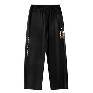 Nike Клубные брюки AS OH Pant Swoosh NF вязаные спортивные штаны Unisex черные