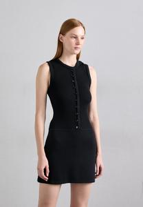 Платье sandro ROBE COURTE BOUTONS, Noir/Black