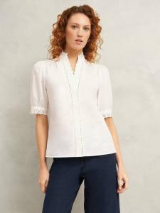 Блузка Karis с отделкой в виде ракушки Hobbs, White