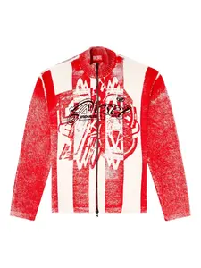 Кардиган K-Oliba-Jkt на молнии с графичным принтом DIESEL, красный