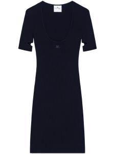 Courrèges платье мини с вырезами, синий