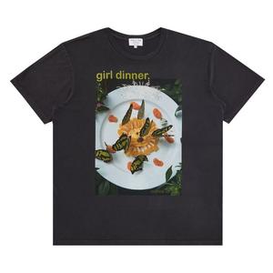 Футболка Collina Strada Rhinestone Graphic Tee - Girls Dinner