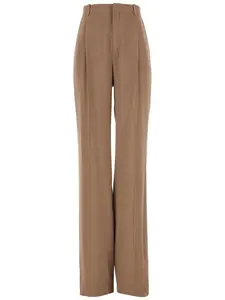 Шелковые брюки Saint Laurent, нейтральный