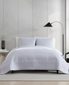 Комплект постельного белья из 3 предметов, полосатый, цвет сирсакер, размер Queen Vera Wang, Rain Blue