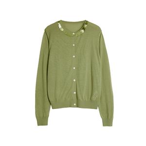 Трикотажный сет из двух предметов для женщин с круглым вырезом ELLE, светло-зеленый